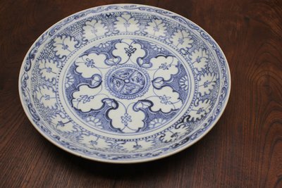 青花如意云纹大盘