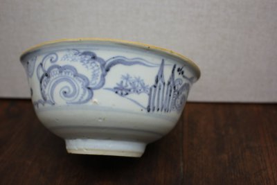 青花蓬莱仙境纹碗