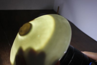 影青釉模印花回纹斗笠盏