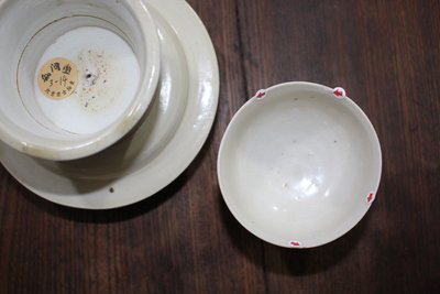 影青釉杯盏托套