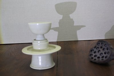影青釉杯盏托套