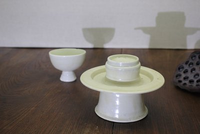 影青釉杯盏托套